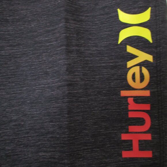 Hurley Mens Charcoal Drawstring Swim Board Short w/Velcro Rear Pocket NWT - 34W - Picture 2 of 7